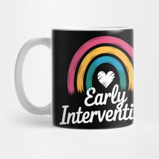 Rainbow Early Intervention Heart Teacher Interventionist Mug